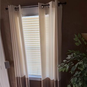 Elegant Cream and Tan Curtains